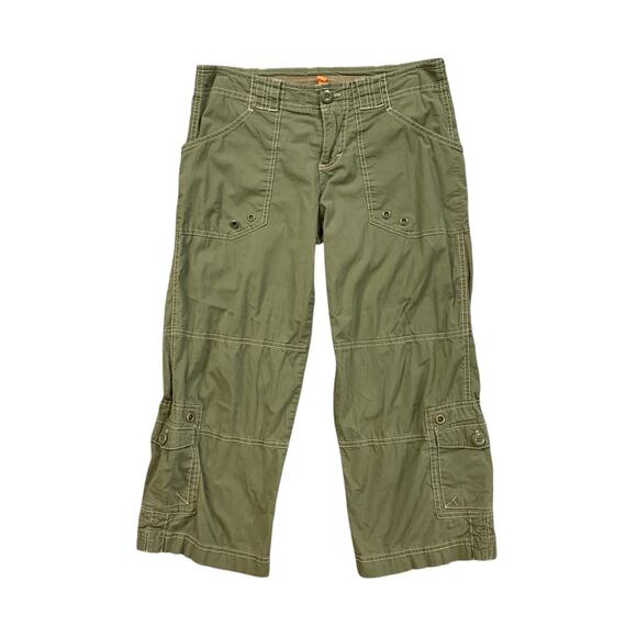 Lucy Pants Womens S Small Ivy Cotton Blend Cargo Cropped Stretch Utility Paneled - Picture 1 of 12